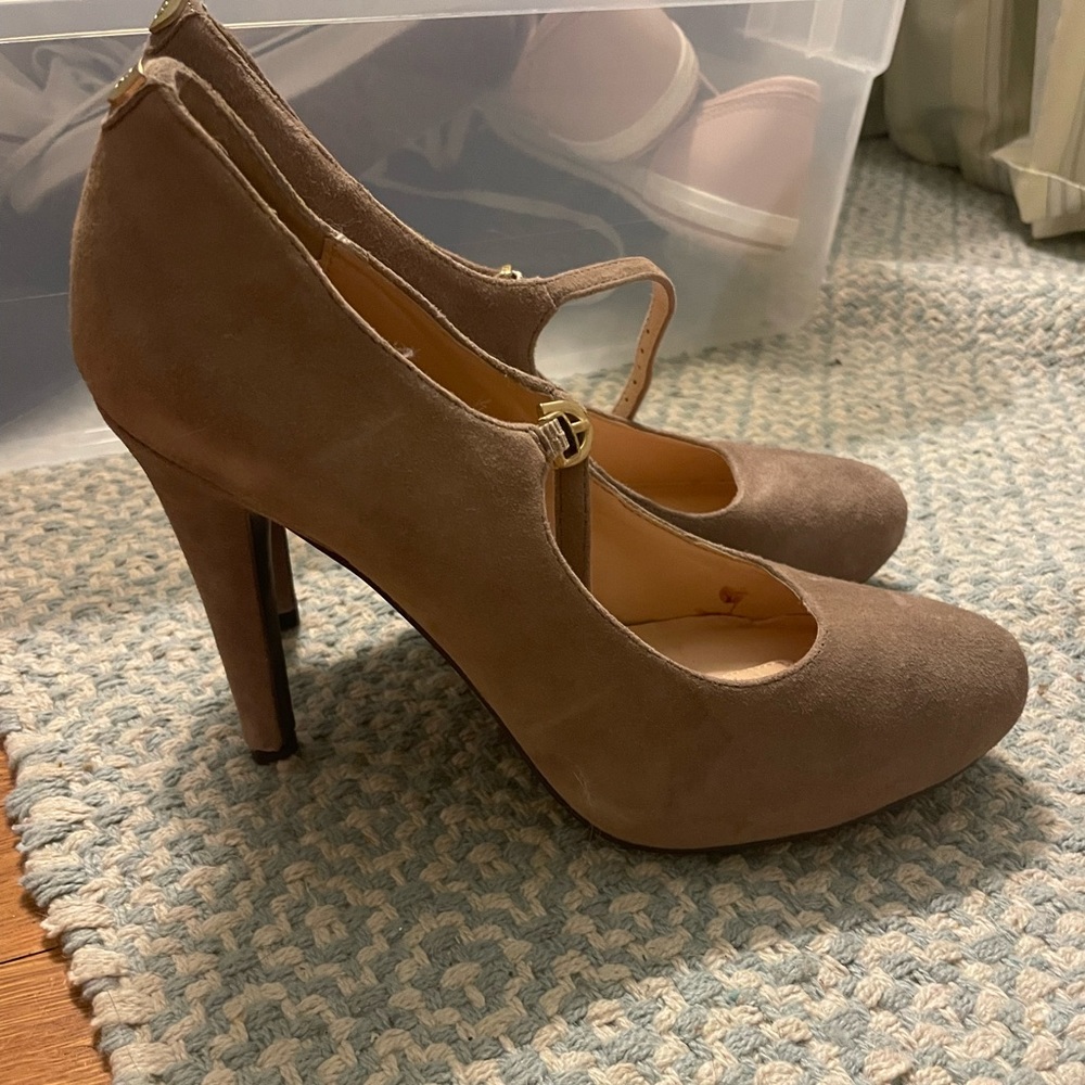 Guess Suede Ankle Strap Pumps